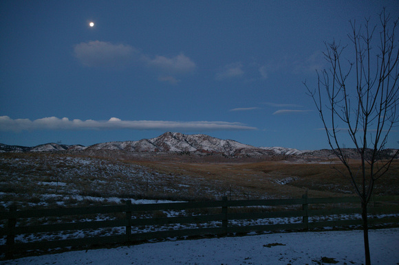 Morning Moon Over Mount Morrison