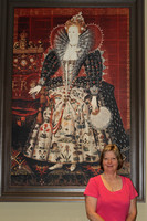 Bobbi with a portrait of the state's namesake