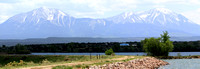 The Spanish Peaks from Lathrop State Park