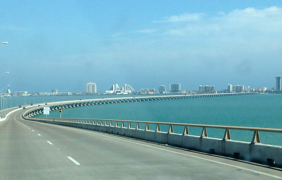 On the causeway onto South Padre Island.