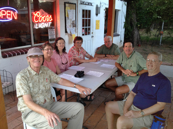 Our group at Santos Mexican Restaurant, Patagonia AZ