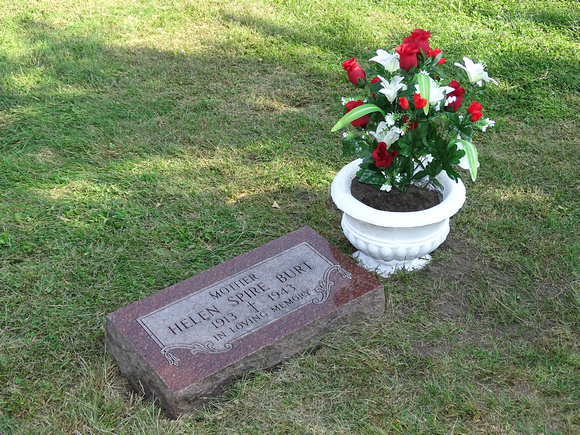 My mother's grave: Helen Spire Burt
