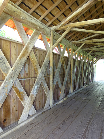 The interior of Cutler-Donohoe Bridge, Winterset, Madison County
