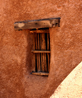 Window with wood shutters